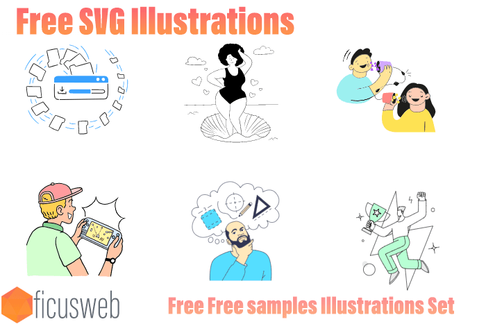 Free samples Illustrations Set SVG